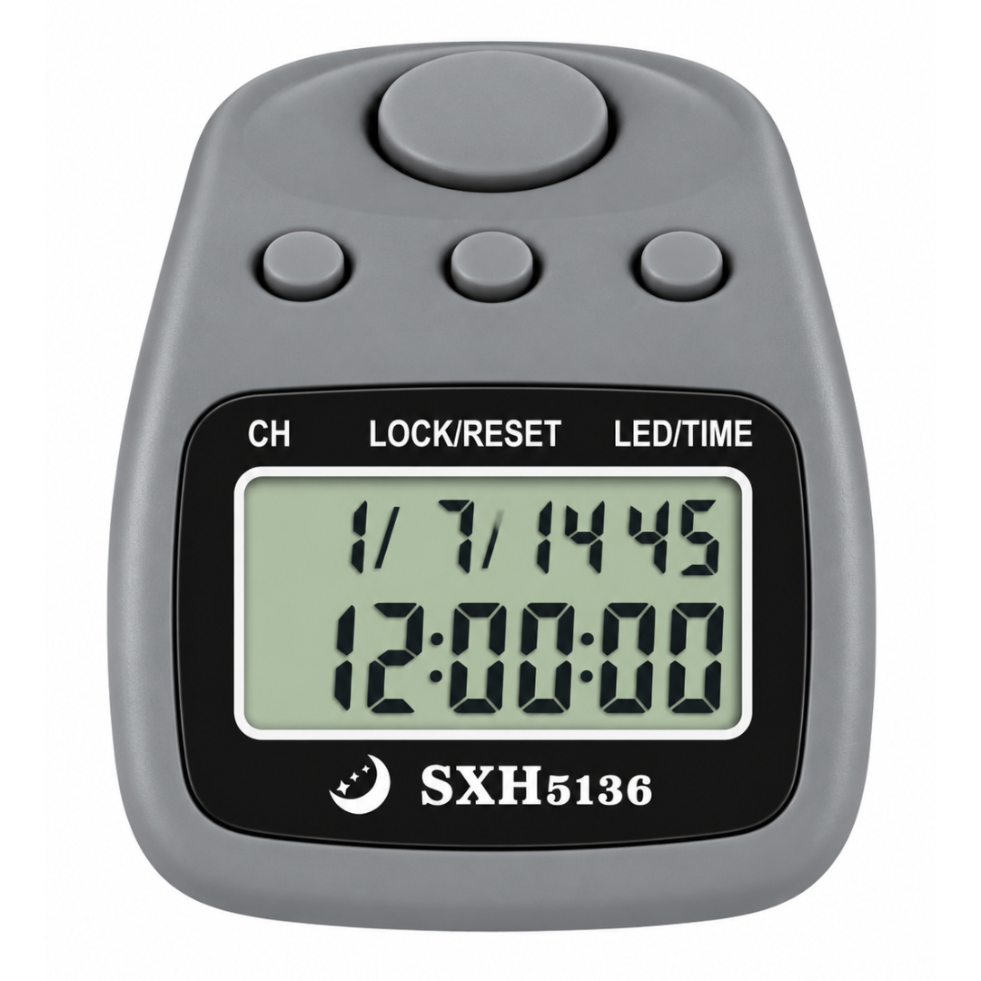 1 Crore Naam Japa Counter with 12-channel digital counting, soft buttons, auto power off, long battery life, water-resistant design and premium matte finish for Naam Jap, chanting, meditation and prayer.