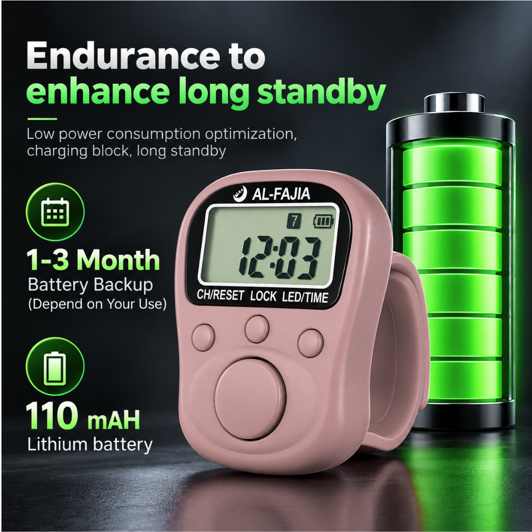The image shows a 70 Lakh Naam Japa Counter designed for Naam Jap, chanting, meditation and prayer. This digital Japa Counter features an LED light along with date and time functions, making it easy to use during daily spiritual practice. It can also be used as a Jaap Counter, Chanting Counter, Mala Counter and Mantra Counter for keeping track of chants accurately.