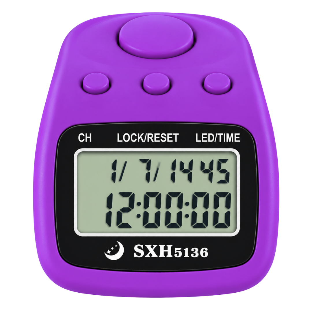 1 Crore Naam Japa Counter with 12-channel digital counting, soft buttons, auto power off, long battery life, water-resistant design and premium matte finish for Naam Jap, chanting, meditation and prayer.