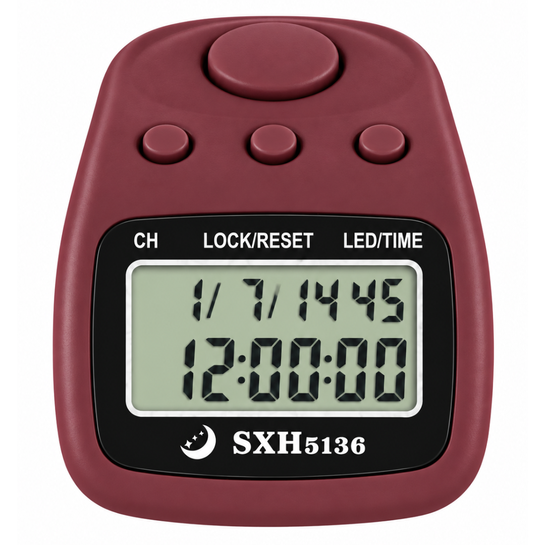 1 Crore Naam Japa Counter with 12-channel digital counting, soft buttons, auto power off, long battery life, water-resistant design and premium matte finish for Naam Jap, chanting, meditation and prayer.