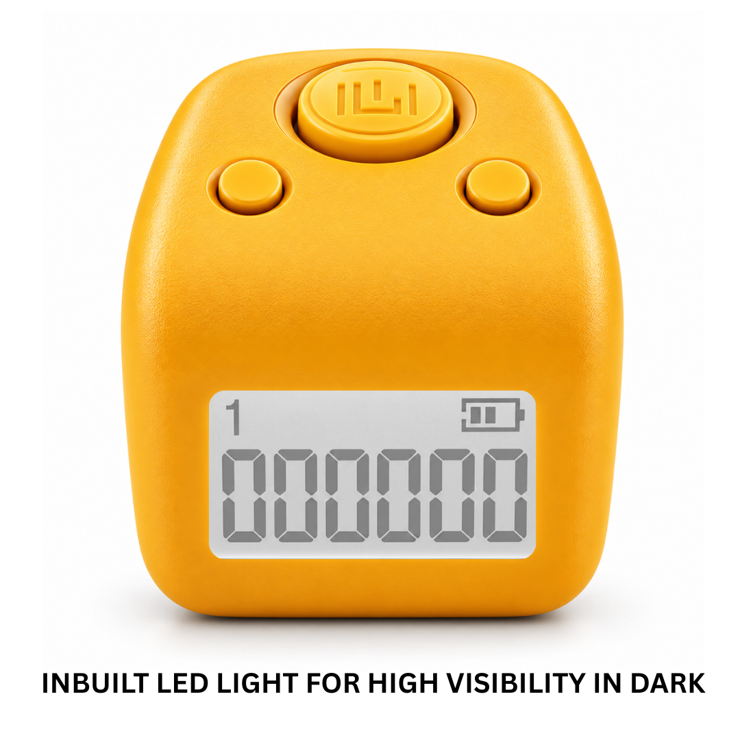 Most Durable 60 Lakh Naam Japa Counter with a noiseless button, designed for quiet and focused Naam Jap. This digital Japa Counter is ideal for chanting, meditation, prayer and mantra practice, and can also be used as a Jaap Counter, Chanting Counter, Mala Counter and Mantra Counter.