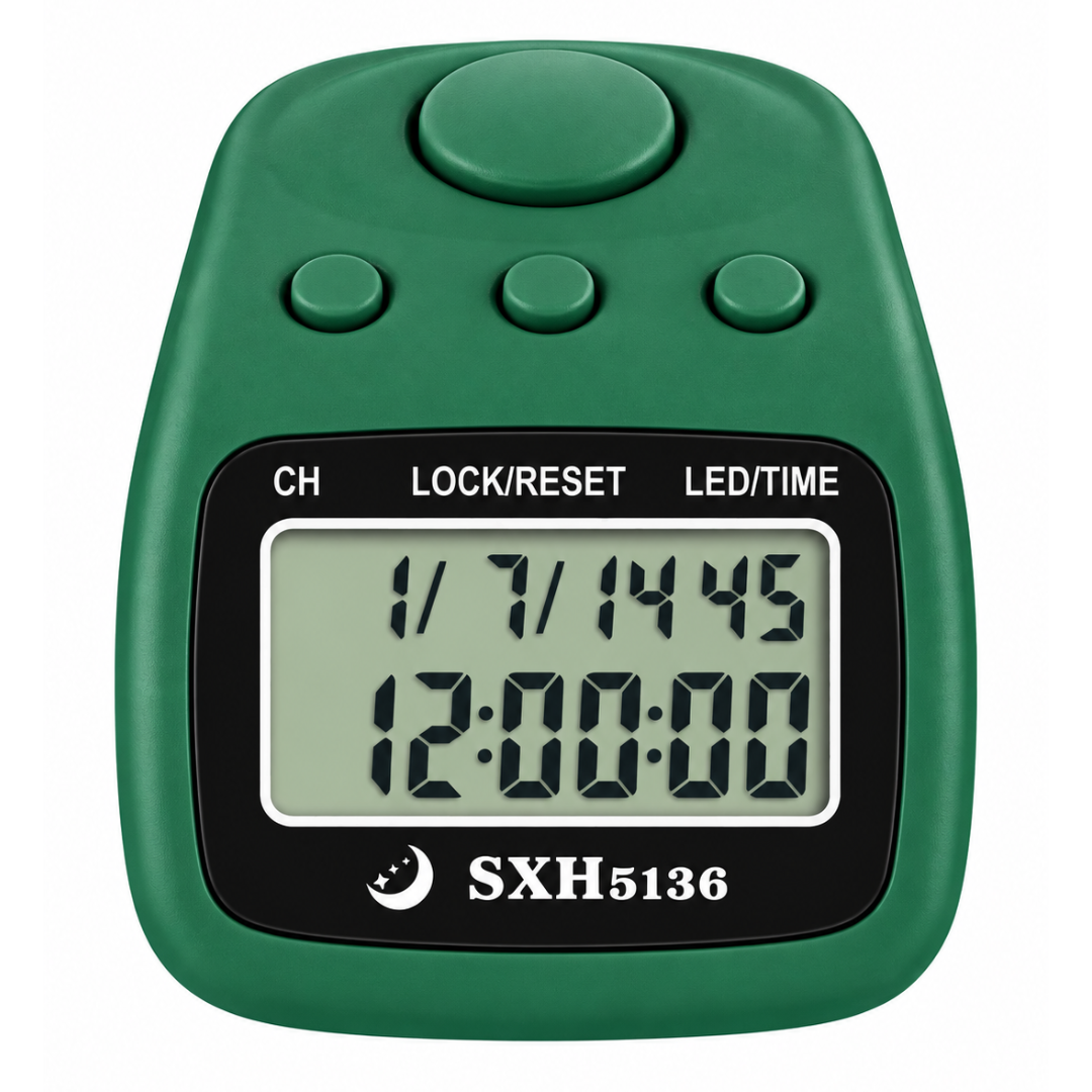 1 Crore Naam Japa Counter with 12-channel digital counting, soft buttons, auto power off, long battery life, water-resistant design and premium matte finish for Naam Jap, chanting, meditation and prayer.
