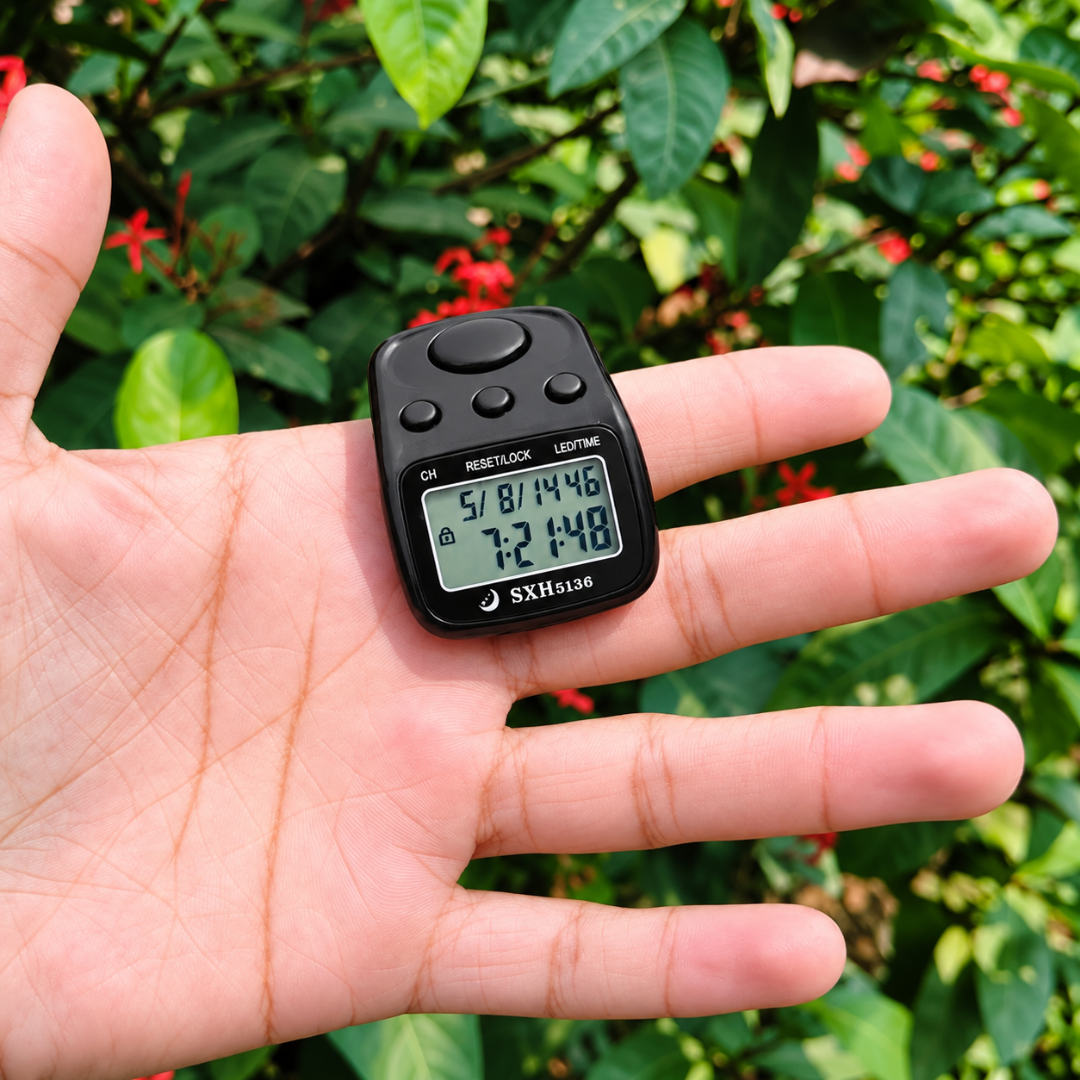1 Crore Naam Japa Counter with 12-channel digital counting, soft buttons, auto power off, long battery life, water-resistant design and premium matte finish for Naam Jap, chanting, meditation and prayer.